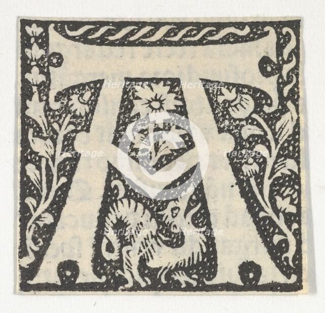 Decorated Roman alphabet, ca. 1499., ca. 1499. Creator: Anon.