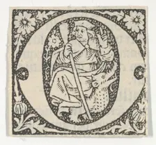 Decorated Roman alphabet, ca. 1499., ca. 1499. Creator: Anon