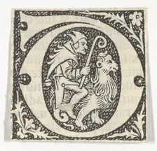 Decorated Roman alphabet, ca. 1499., ca. 1499. Creator: Anon