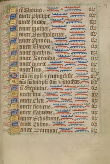 Decorated Text Page, about 1190-1200; text and illumination added about 1480-1490. Creator: Unknown