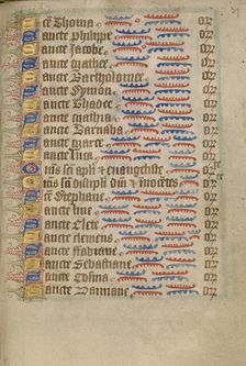 Decorated Text Page, about 1190-1200; text and illumination added about 1480-1490. Creator: Unknown