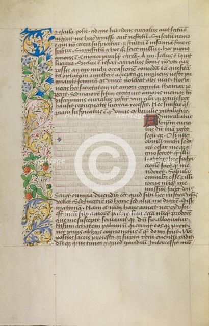 Decorated Text Page, about 1460-1470. Creator: Unknown.