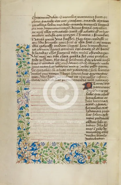 Decorated Text Page, about 1460-1470. Creator: Unknown.