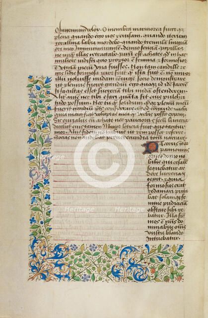 Decorated Text Page, about 1460-1470. Creator: Unknown.