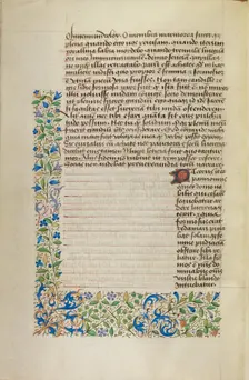 Decorated Text Page, about 1460-1470. Creator: Unknown