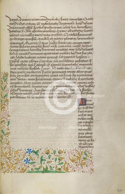 Decorated Text Page, about 1460-1470. Creator: Unknown.