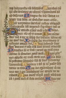 Decorated Text Page, about 1480-1490. Creator: Unknown