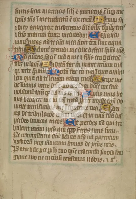 Decorated Text Page, about 1480-1490. Creator: Unknown.
