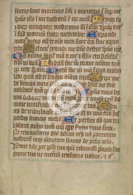 Decorated Text Page, about 1480-1490. Creator: Unknown.