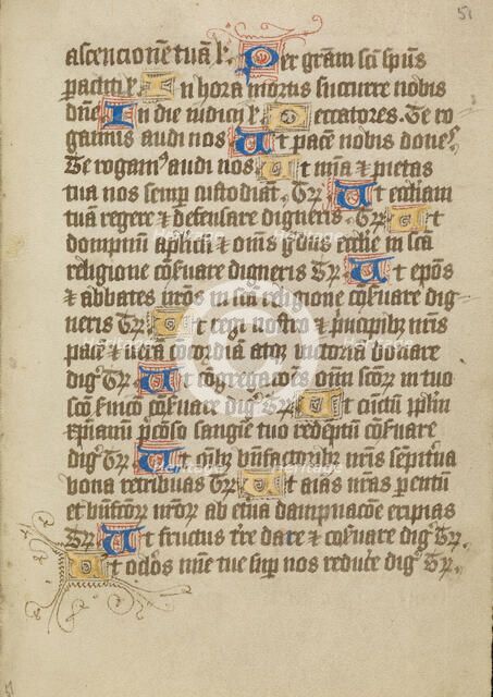 Decorated Text Page, about 1480-1490. Creator: Unknown.