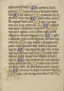 Decorated Text Page, about 1480-1490. Creator: Unknown