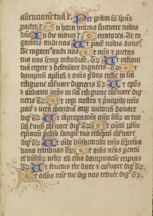 Decorated Text Page, about 1480-1490. Creator: Unknown