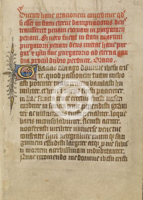 Decorated Text Page, about 1480-1490. Creator: Unknown.