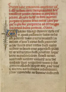 Decorated Text Page, about 1480-1490. Creator: Unknown