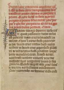 Decorated Text Page, about 1480-1490. Creator: Unknown