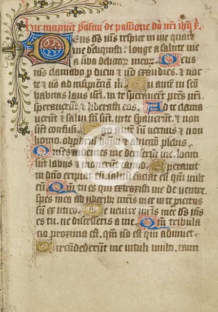 Decorated Text Page, about 1480-1490. Creator: Unknown.