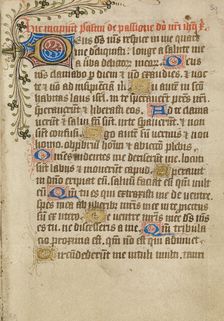 Decorated Text Page, about 1480-1490. Creator: Unknown