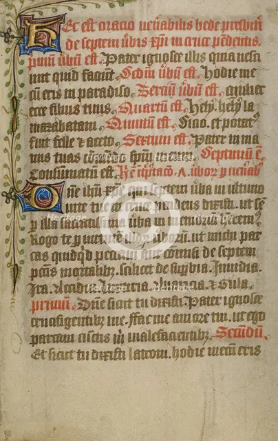 Decorated Text Page, about 1480-1490. Creator: Unknown.