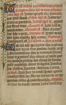 Decorated Text Page, about 1480-1490. Creator: Unknown
