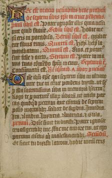 Decorated Text Page, about 1480-1490. Creator: Unknown