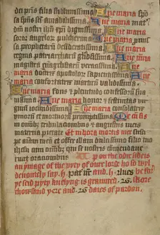 Decorated Text Page, about 1480-1490. Creator: Unknown