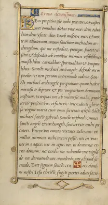 Decorated Text Page; Book of Hours, 1544. Creator: T. D.