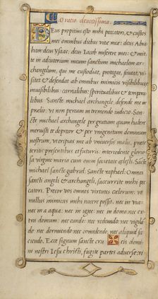 Decorated Text Page; Book of Hours, 1544. Creator: T. D.