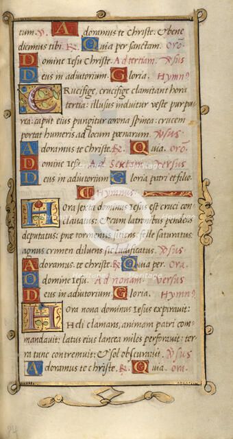 Decorated Text Page; Book of Hours, 1544. Creator: Unknown.