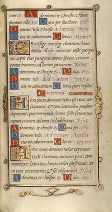 Decorated Text Page; Book of Hours, 1544. Creator: Unknown