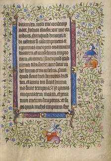 Decorated Text Page; Book of Hours, about 1410. Creator: Unknown