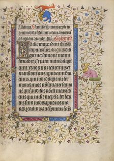 Decorated Text Page; Book of Hours, about 1410. Creator: Unknown