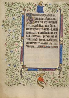 Decorated Text Page; Book of Hours, about 1410. Creator: Unknown