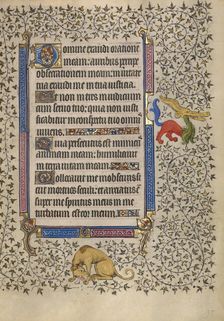 Decorated Text Page; Book of Hours, about 1410. Creator: Unknown