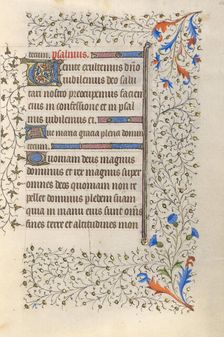 Decorated Text Page; Book of Hours, about 1415-1420. Creator: Unknown