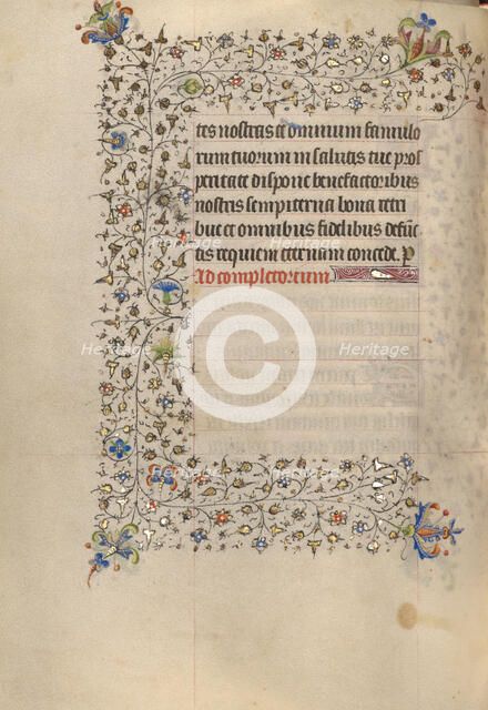 Decorated Text Page; Book of Hours, about 1420. Creator: Unknown.