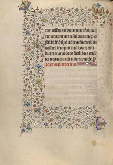 Decorated Text Page; Book of Hours, about 1420. Creator: Unknown