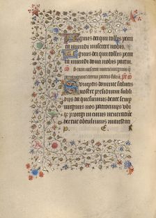 Decorated Text Page; Book of Hours, about 1420. Creator: Unknown