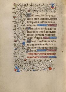 Decorated Text Page; Book of Hours, about 1420. Creator: Unknown