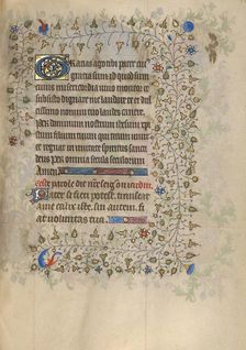 Decorated Text Page; Book of Hours, about 1420. Creator: Unknown