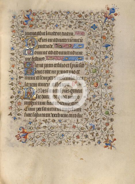 Decorated Text Page; Book of Hours, about 1420. Creator: Unknown.