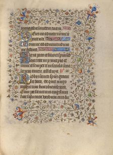 Decorated Text Page; Book of Hours, about 1420. Creator: Unknown