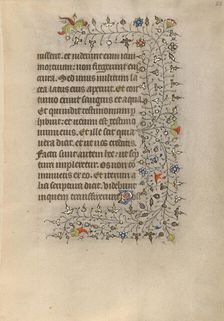 Decorated Text Page; Book of Hours, about 1420. Creator: Unknown