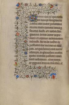 Decorated Text Page; Book of Hours, about 1420. Creator: Unknown