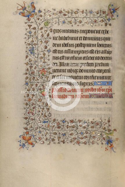 Decorated Text Page; Book of Hours, about 1420. Creator: Unknown.