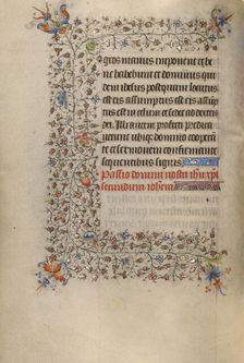 Decorated Text Page; Book of Hours, about 1420. Creator: Unknown