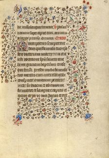 Decorated Text Page; Book of Hours, about 1420. Creator: Unknown