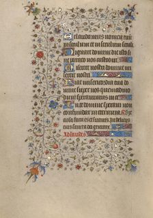 Decorated Text Page; Book of Hours, about 1420. Creator: Unknown