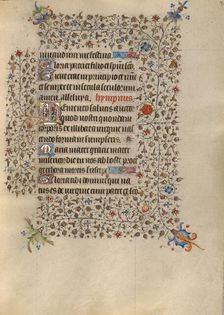 Decorated Text Page; Book of Hours, about 1420. Creator: Unknown