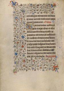 Decorated Text Page; Book of Hours, about 1420. Creator: Unknown