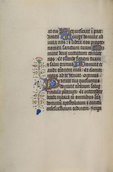 Decorated Text Page; Book of Hours, about 1450-1455. Creator: Unknown
